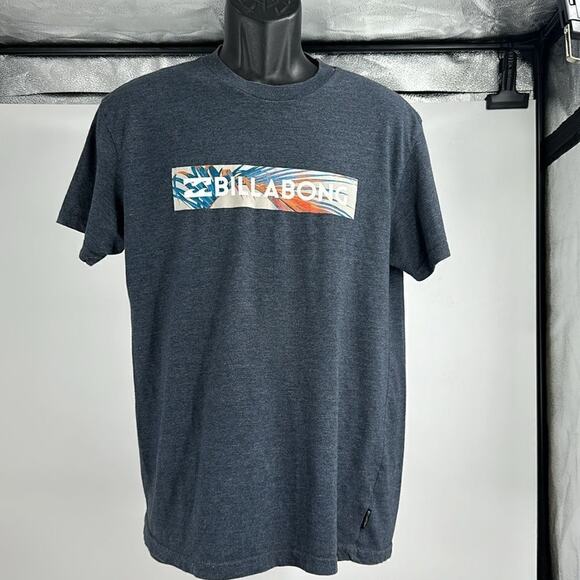 Billabong Men's Branded T-Shirts. Size M Indigo Heather Unity Block Core Fit - Picture 4 of 11